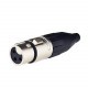 Conector XLR fêmea de linha 3 pinos Amphenol AC3F