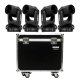 Kit 4 Moving Head Beam 7R 260W com case Kohbak KB9RBEAM-C4